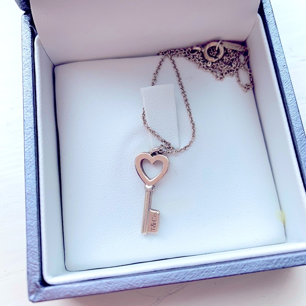 Tiffany & co heart key necklace